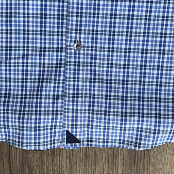 UNTUCKit XXX-Large Nealer Men's Blue Checkered Shirt Button Down Short Sleeve - Picture 3 of 5